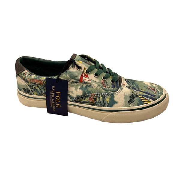 Polo Ralph Lauren Other - Polo Ralph Lauren NEW Thornton III nautical print shoes 7.5